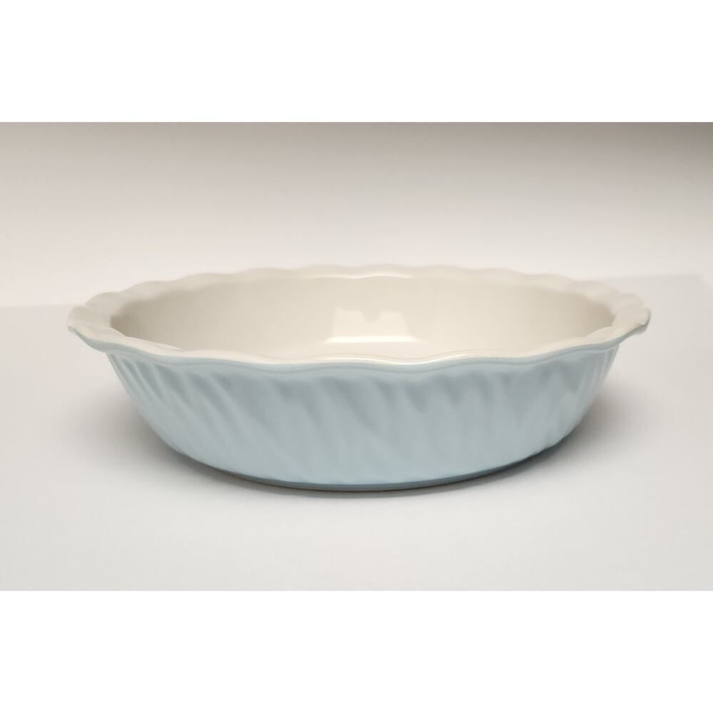 KOOV Ceramic Pie Pan 10" Pie Plate Pie Dish for Dessert Kitchen Round Sky